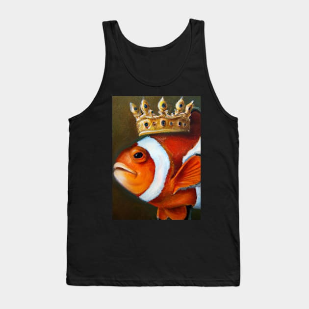 Clown fish with a Crown Tank Top by maxcode